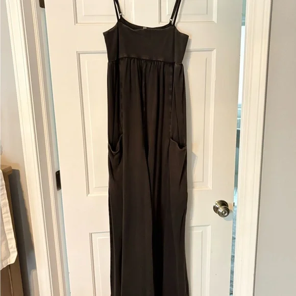 Free People Hot Shot Strappy Onesie Jumpsuit Black Small - Picture 6 of 11